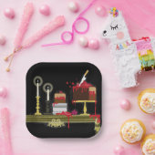 Halloween Alice in het wonderland thee tijd bord (Feest)