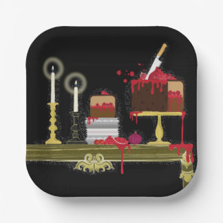 Halloween Alice in het wonderland thee tijd bord