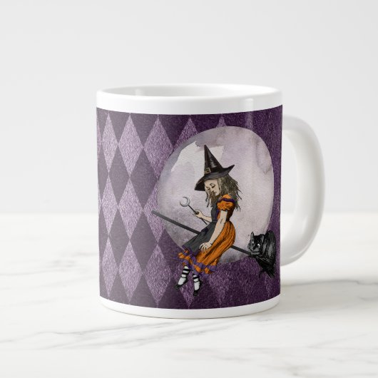 Halloween Alice in Wonderland Cheshire Cat Moon Grote Koffiekop (Voorkant rechts)