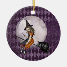 Halloween Alice in Wonderland Cheshire Cat Moon Keramisch Ornament
