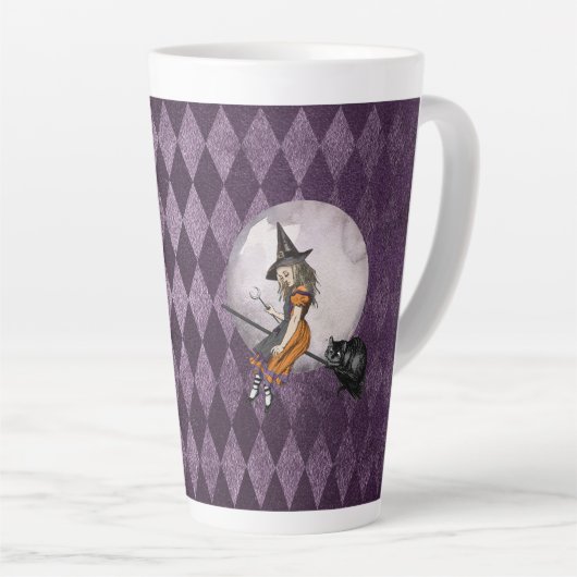 Halloween Alice in Wonderland Cheshire Cat Moon Latte Mok (Rechterhoek)