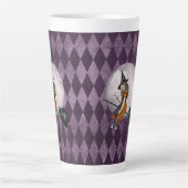 Halloween Alice in Wonderland Cheshire Cat Moon Latte Mok (Voorkant)