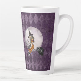 Halloween Alice in Wonderland Cheshire Cat Moon Latte Mok