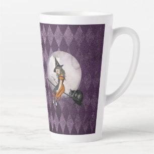 Halloween Alice in Wonderland Cheshire Cat Moon Latte Mok