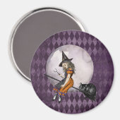 Halloween Alice in Wonderland Cheshire Cat Moon Magneet (Voorkant / Achterkant)
