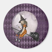 Halloween Alice in Wonderland Cheshire Cat Moon Magneet (Voorkant)