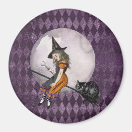 Halloween Alice in Wonderland Cheshire Cat Moon Magneet