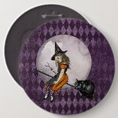 Halloween Alice in Wonderland Cheshire Cat Moon Ronde Button 6,0 Cm (Voorkant /achterkant)