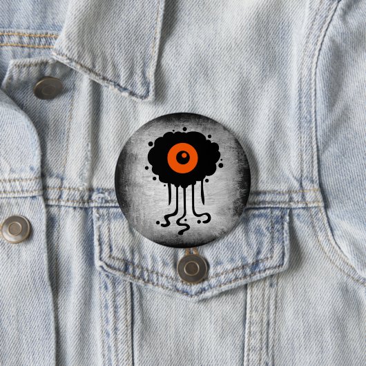 Halloween Alien Cyclops Button (In situ)