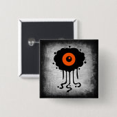 Halloween Alien Cyclops Knop Vierkante Button 5,1 Cm (Voorkant /achterkant)