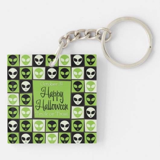 Halloween alien mozaïek sleutelhanger (Achterkant)