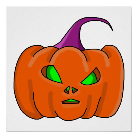 Halloween Alien Pompoen Perfect Poster (Voorkant)