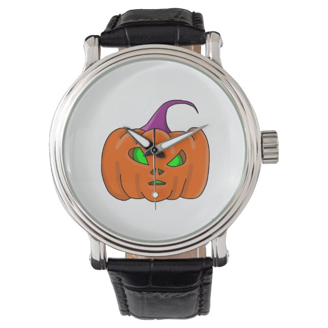 Halloween Alien Pumpkin Horloge (Voorkant)