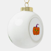 Halloween Alien Pumpkin Keramische Bal Ornament (Links)