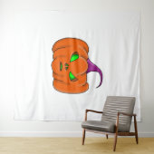 Halloween Alien Pumpkin Wandkleed (In Situ (horizontaal))