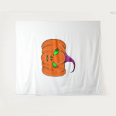 Halloween Alien Pumpkin Wandkleed (Voorkant (horizontaal))