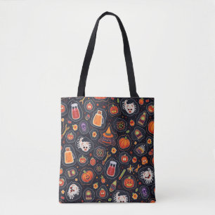 Halloween All-Over-Print Canvas tas, Medium Tote Bag