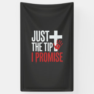 Halloween Alleen De Tip Bloederig Kruis Spandoek