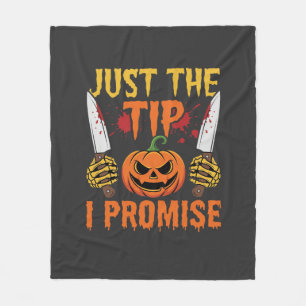 Halloween Alleen De Tip Pompoen Mes Grafisch Fleece Deken
