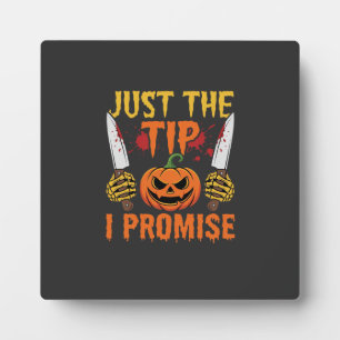 Halloween Alleen De Tip Pompoen Mes Grafisch Fotoplaat