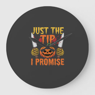 Halloween Alleen De Tip Pompoen Mes Grafisch Grote Klok