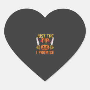 Halloween Alleen De Tip Pompoen Mes Grafisch Hart Sticker