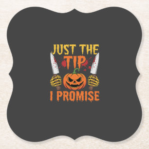 Halloween Alleen De Tip Pompoen Mes Grafisch Kartonnen Onderzetters