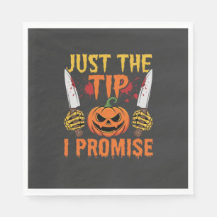 Halloween Alleen De Tip Pompoen Mes Grafisch Servet
