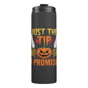 Halloween Alleen De Tip Pompoen Mes Grafisch Thermosbeker