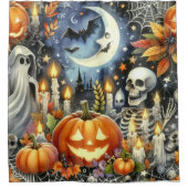Halloween Alles Patroon  Douchegordijn (Voorkant)