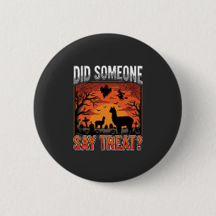 Halloween Alpaca Begraafplaats Heeft Iemand Behand Ronde Button 5,7 Cm