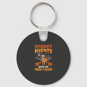 Halloween Alpaca Nacht Sleutelhanger