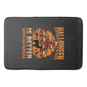 Halloween Alpaca Schedel Stapel Retro Horror Desig Badmat