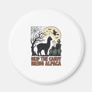 Halloween Alpaca T-shirt Schattig Griezelen Vintag Magneet