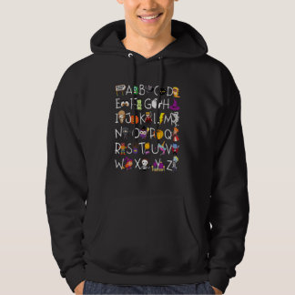 Halloween Alphabet ABC's Learning Kindergarten Tea Hoodie