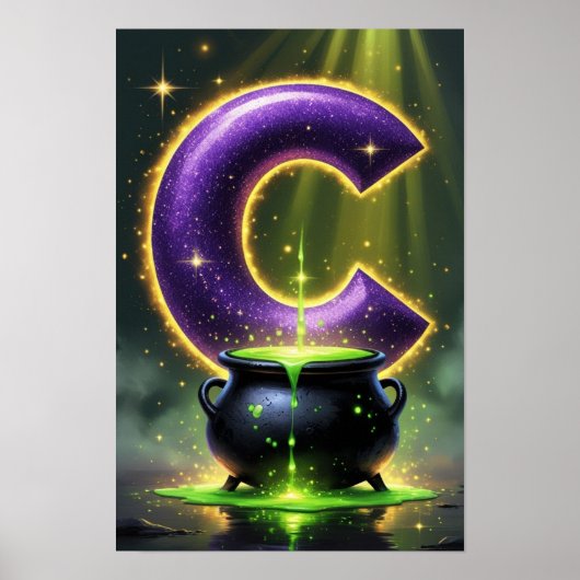Halloween Alphabet Kids ABC Letter C Poster (Voorkant)