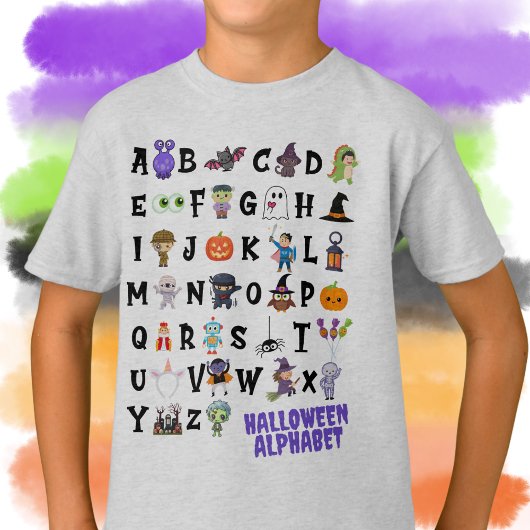 Halloween Alphabet Kinder Tshirt