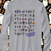 Halloween Alphabet Teacher Tshirt met lange mouwen