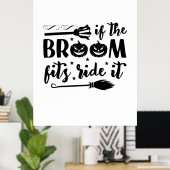 Halloween als de kamer zich aan de rand vastmaakt. poster (Thuiskantoor)