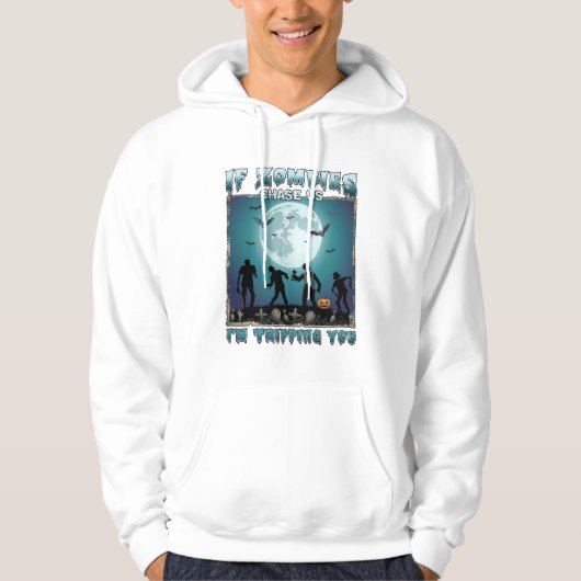 Halloween Als Zombies Ons Achterna Zitten_1 Hoodie (Voorkant)