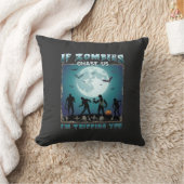 Halloween Als Zombies Ons Achterna Zitten_1 Kussen (Deken)
