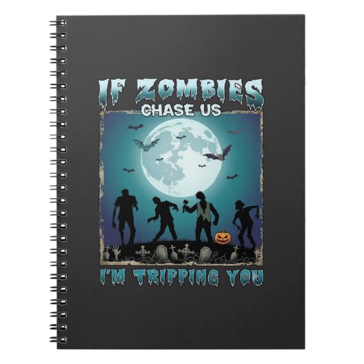 Halloween Als Zombies Ons Achterna Zitten_1 Notitieboek (Voorkant)