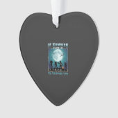 Halloween Als Zombies Ons Achterna Zitten_1 Ornament (voorkant)