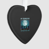 Halloween Als Zombies Ons Achterna Zitten_1 Ornament (voorkant)