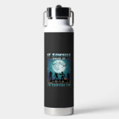 Halloween Als Zombies Ons Achterna Zitten_1 Waterfles (Voorkant)