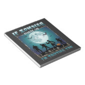 Halloween Als zombies ons achtervolgen_1 Notitieblok (Schuin)
