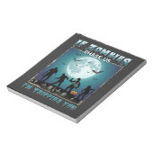 Halloween Als zombies ons achtervolgen_1 Notitieblok (Linkerzijde)