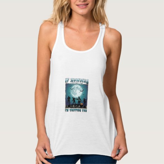 Halloween Als Zombies Ons Najagen_1 Tanktop (Voorkant)