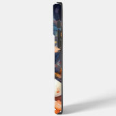 Halloween American Akita met pompoenen Scary Case-Mate iPhone Case (Achterkant / Links)