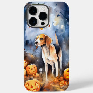 Halloween American English Foxhound Met Pompoenen Case-Mate iPhone 14 Pro Max Hoesje